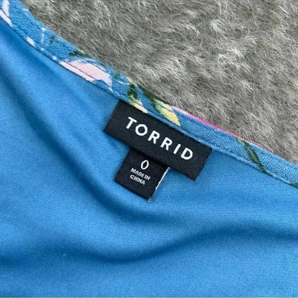 Torrid Floral Button Up Tie Waist Blouse - Picture 4 of 11